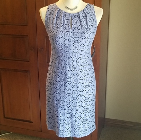 New York & Company Dresses & Skirts - ⬇️ CCO N.Y. & Co. blue lace sheath dress, NWT